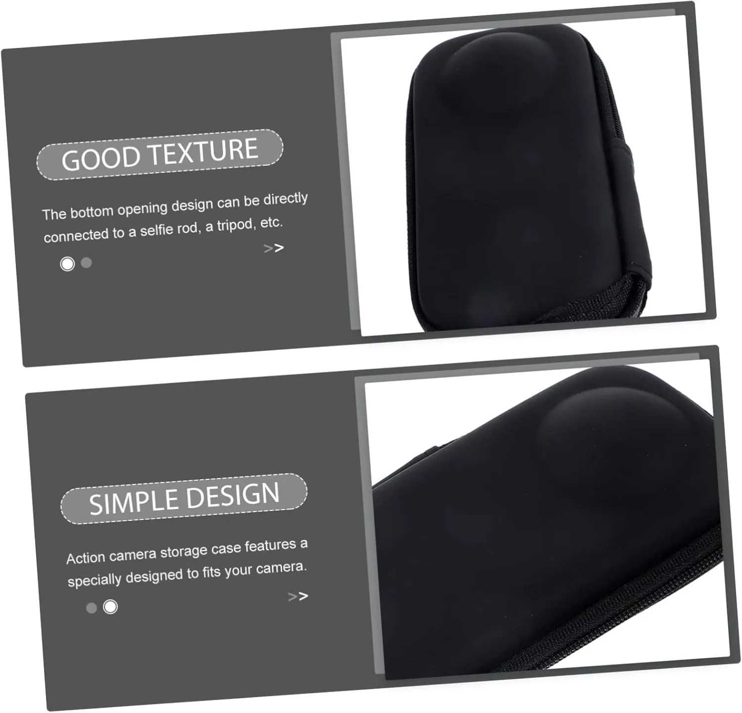 Mobestech 5pcs Mirrorless Camera Bag Action Camera Carrying Case Zip Closure for Easy Access and Carry