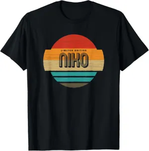 Niko Name Retro Vintage Sunset Limited Edition T-Shirt