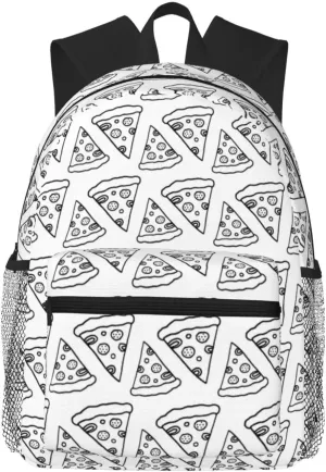 Novastar Travel Laptop Backpack for Men Women - Cute Pizza Retro Lightweight Backpack with Adjustable Carry Straps, Water Resistant Beach Backpack, Travel Backpack with Laptop Compartment