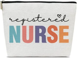 Nurse Makeup Cosmetic Bag for Purse, Registered Nurse RN Gifts for Women, Appreciation, Graduation Gifts for Practitioner, Graduation Accessories