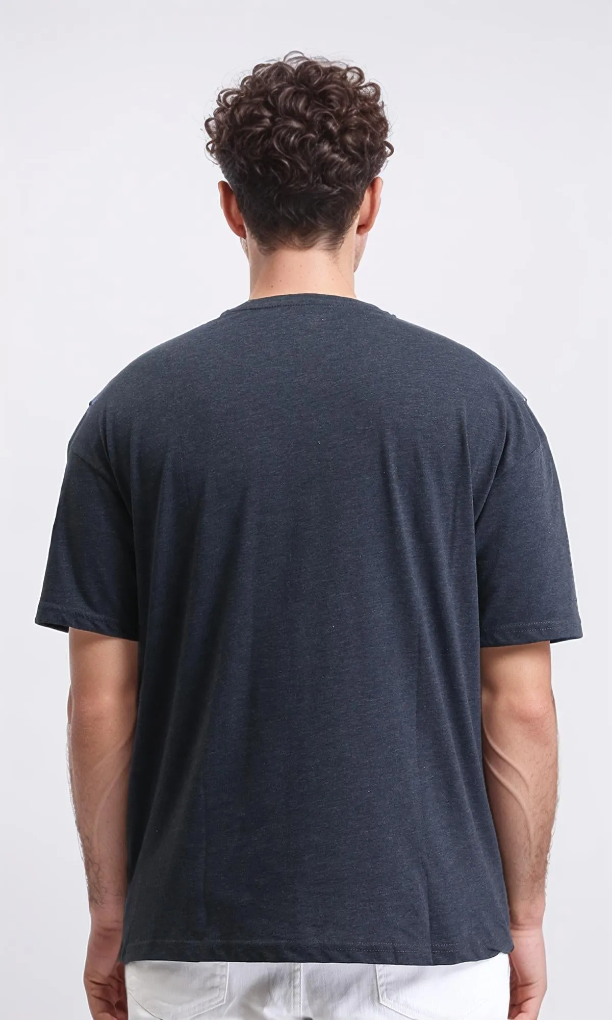 O203262 - Racing-Inspired Graphic T-Shirt  Charcoal Grey