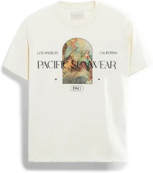 PacSun Men's Cream Pacific Sunwear Renaissance Oversized T-Shirt - Multicolor