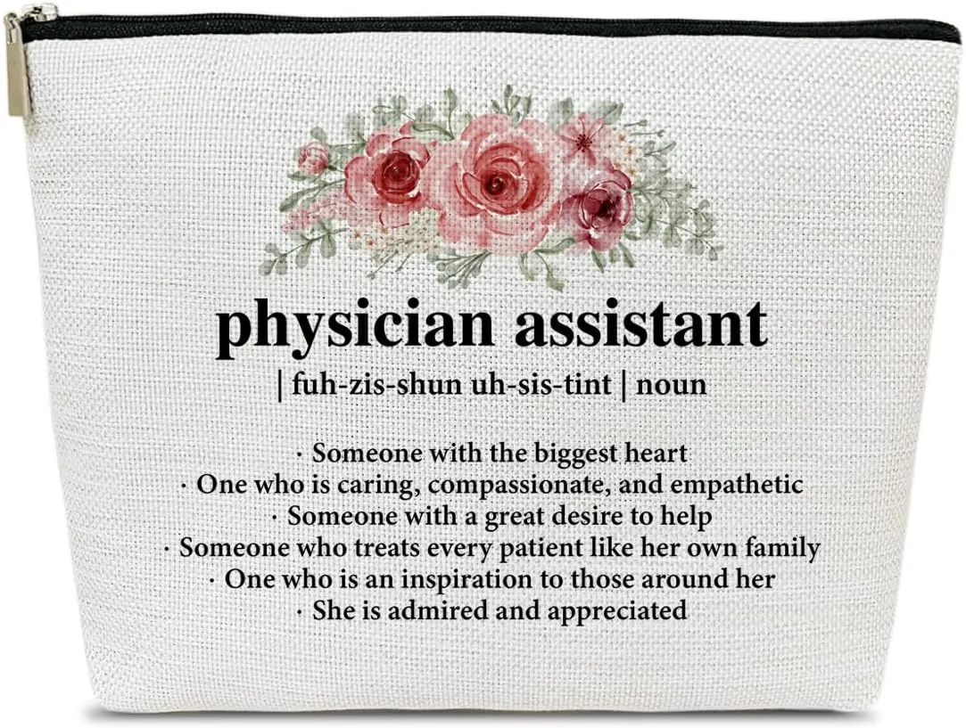 Physician Assistant Gifts Makeup Bag, Physician and Medical Assistant Graduation Gifts for Women, Women Cosmetic Bag for Purse