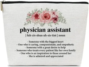 Physician Assistant Gifts Makeup Bag, Physician and Medical Assistant Graduation Gifts for Women, Women Cosmetic Bag for Purse