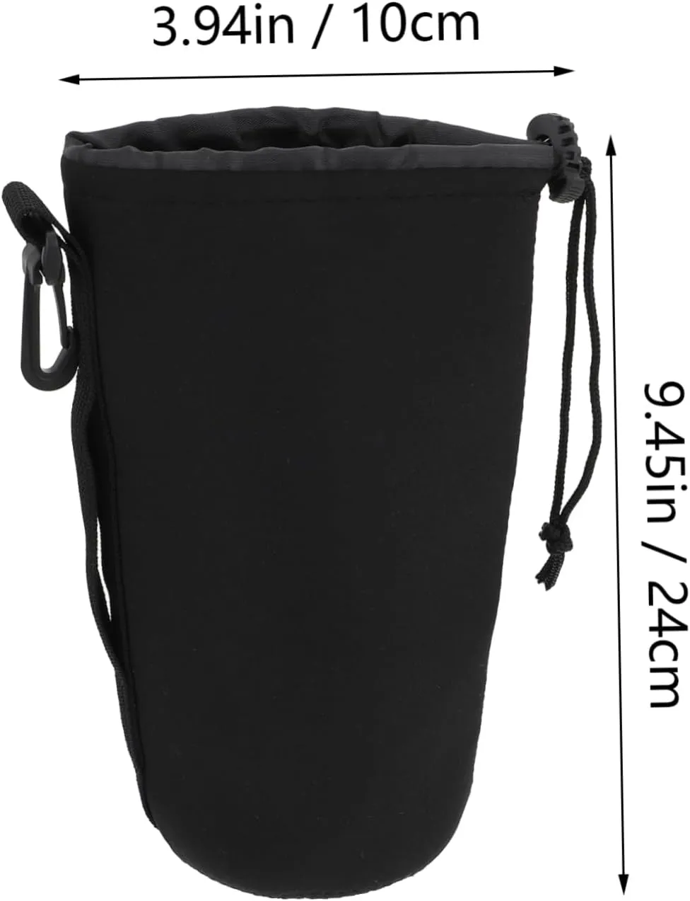 POPETPOP Neoprene Lens Pouch Bag Hooks Large Size for Dslr Camera Lens Easy Access