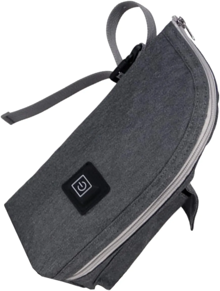 Portable Car Bottle Warmer Insulated Water Bottle Bag for Breast Milk Storage Convenient Zipper Design Grey Upgrade Version for Go Parents