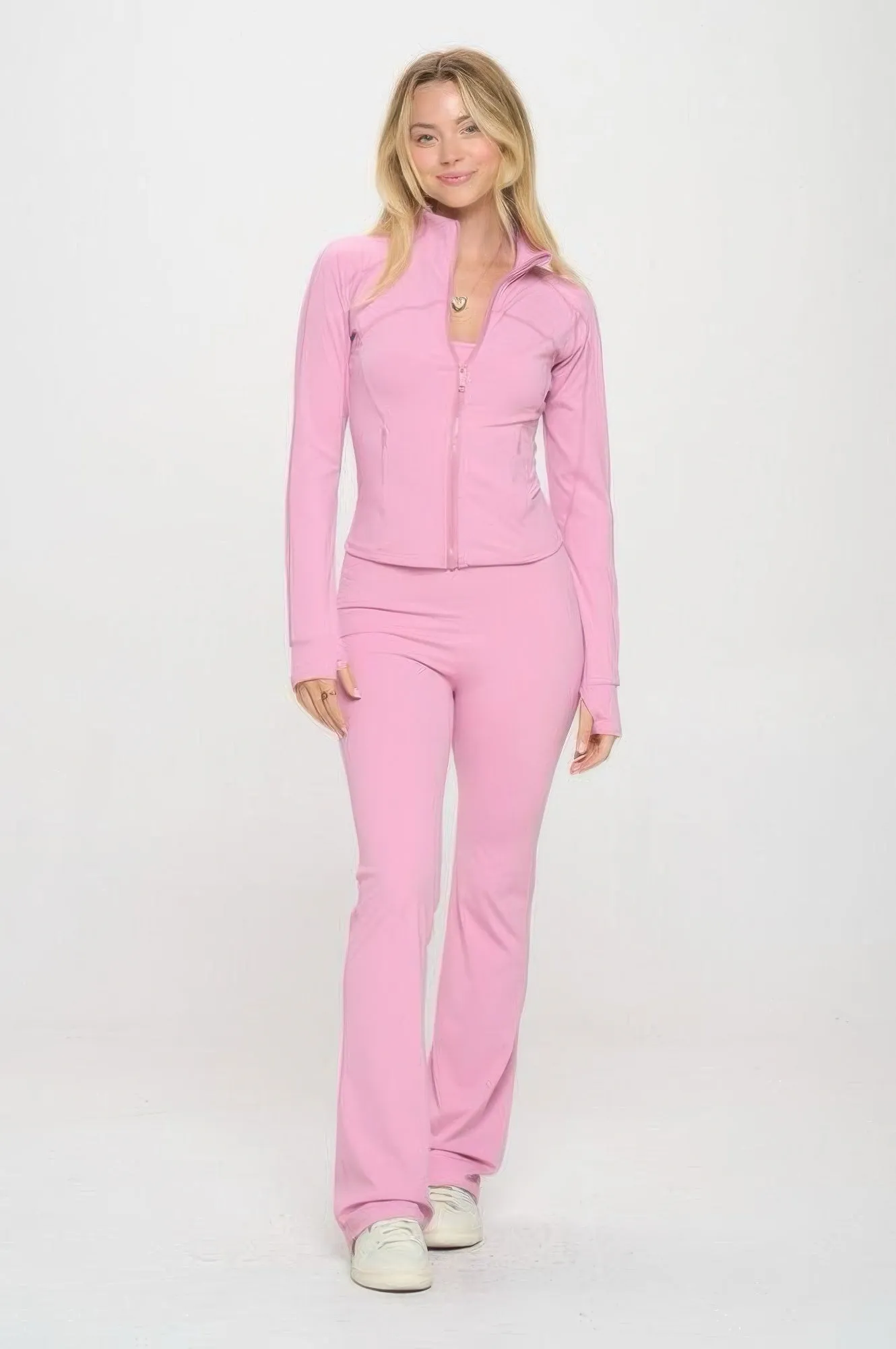 Premium Activewear Yoga Jacket  & Jumpsuit Set