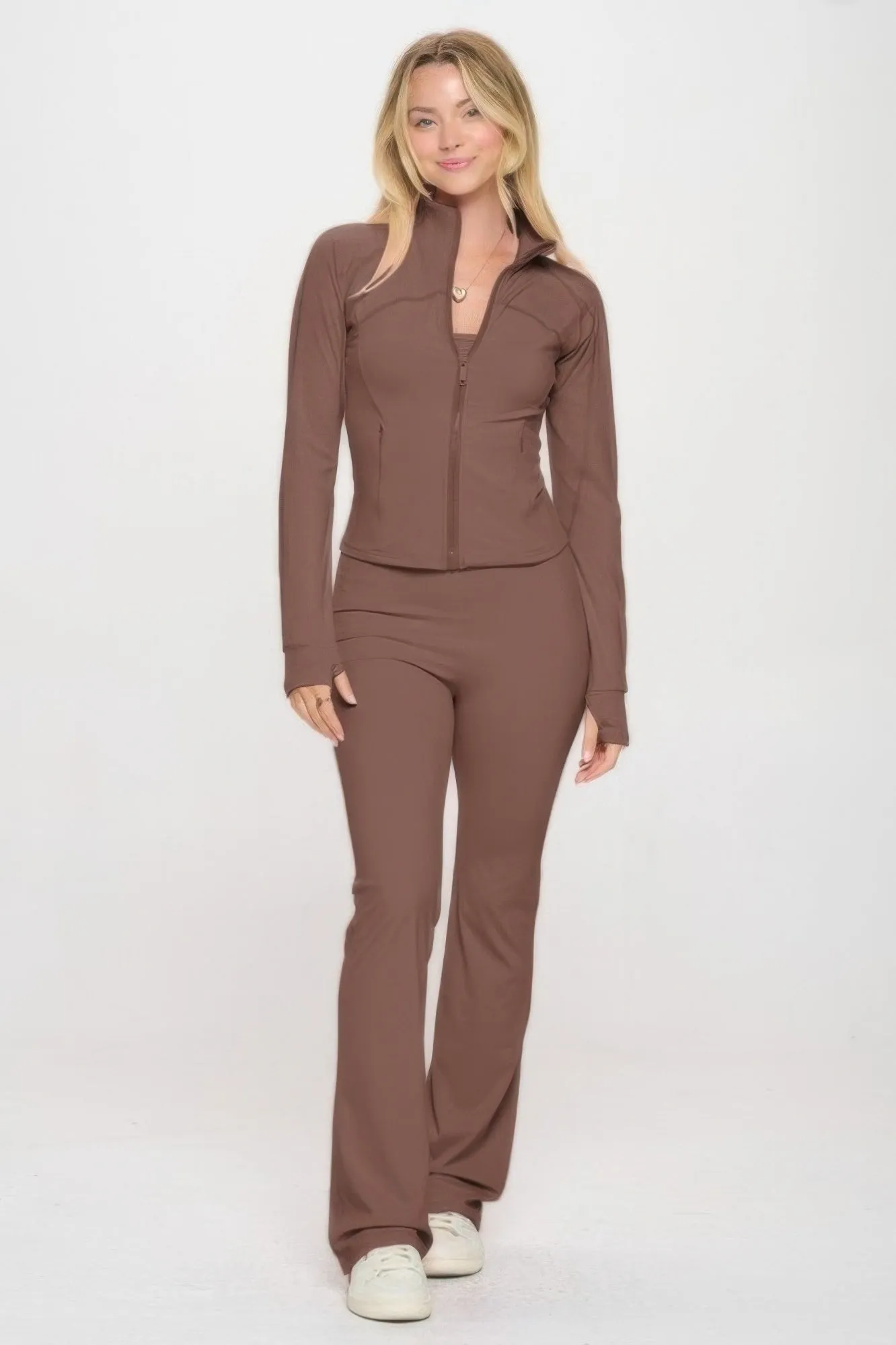 Premium Activewear Yoga Jacket  & Jumpsuit Set