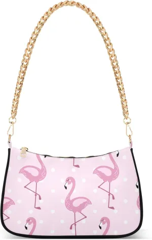 Purple Music Notes Polka Dot Retro Formal Purse Women Clutch Handbag Cute Prints Shoulder Tote