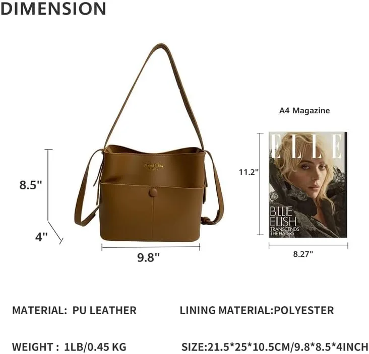 Purses for Women Trendy handbag leather shoulder bag hobo bag