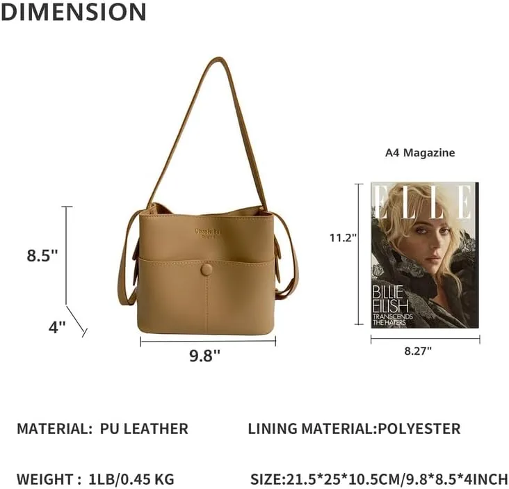 Purses for Women Trendy handbag leather shoulder bag hobo bag