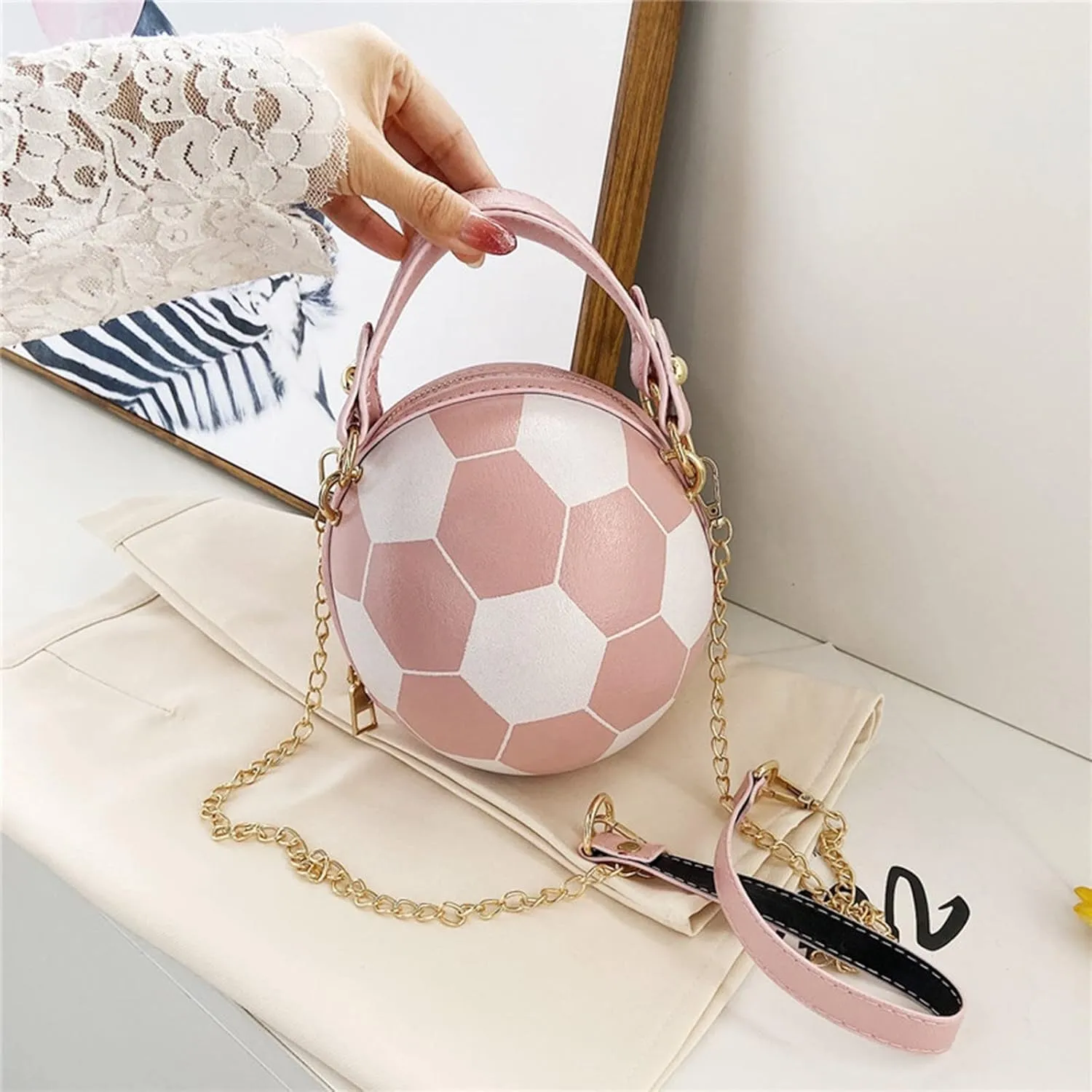 Purses for Women Women's Bag Fashionable Football Bag Versatile Shoulder Messenger