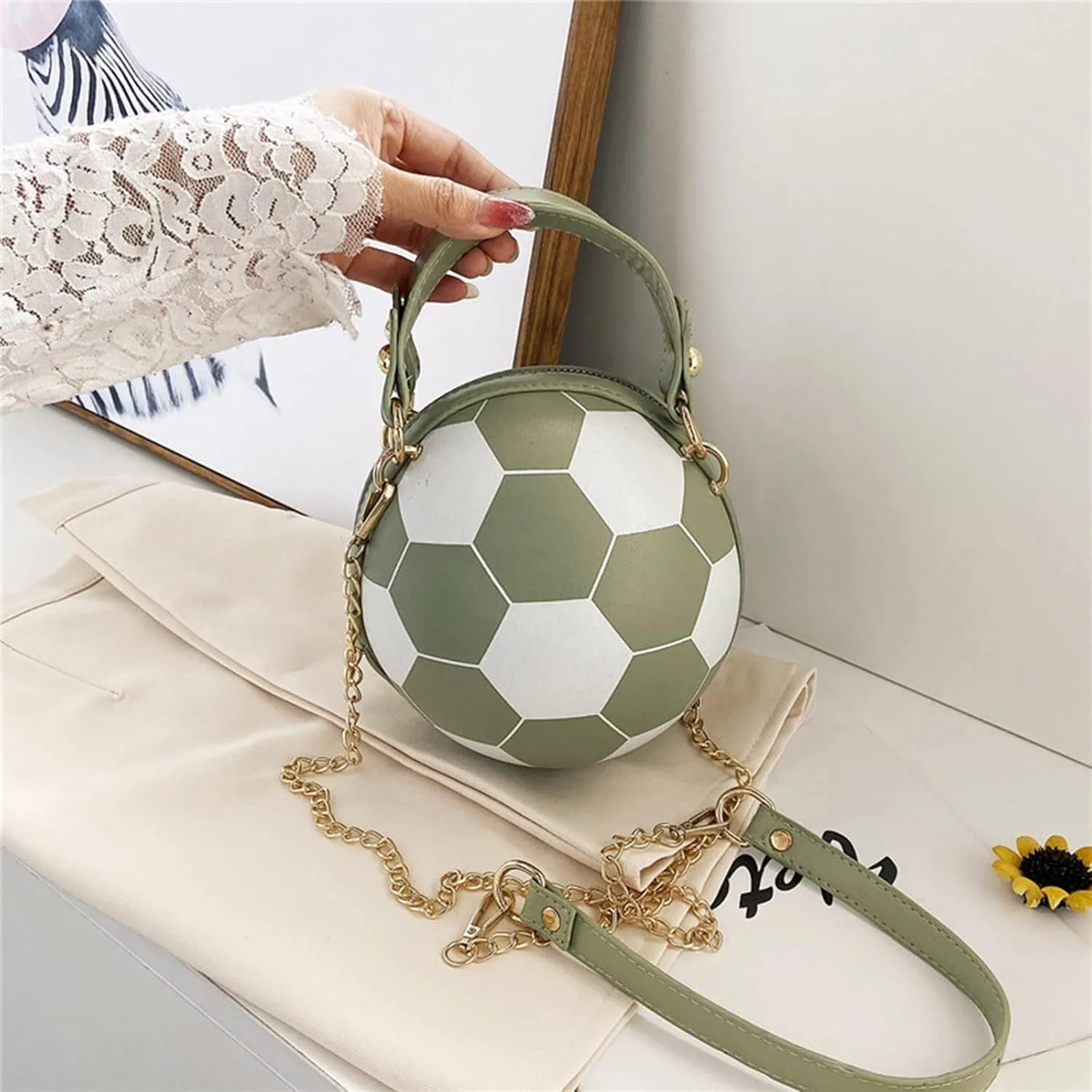 Purses for Women Women's Bag Fashionable Football Bag Versatile Shoulder Messenger