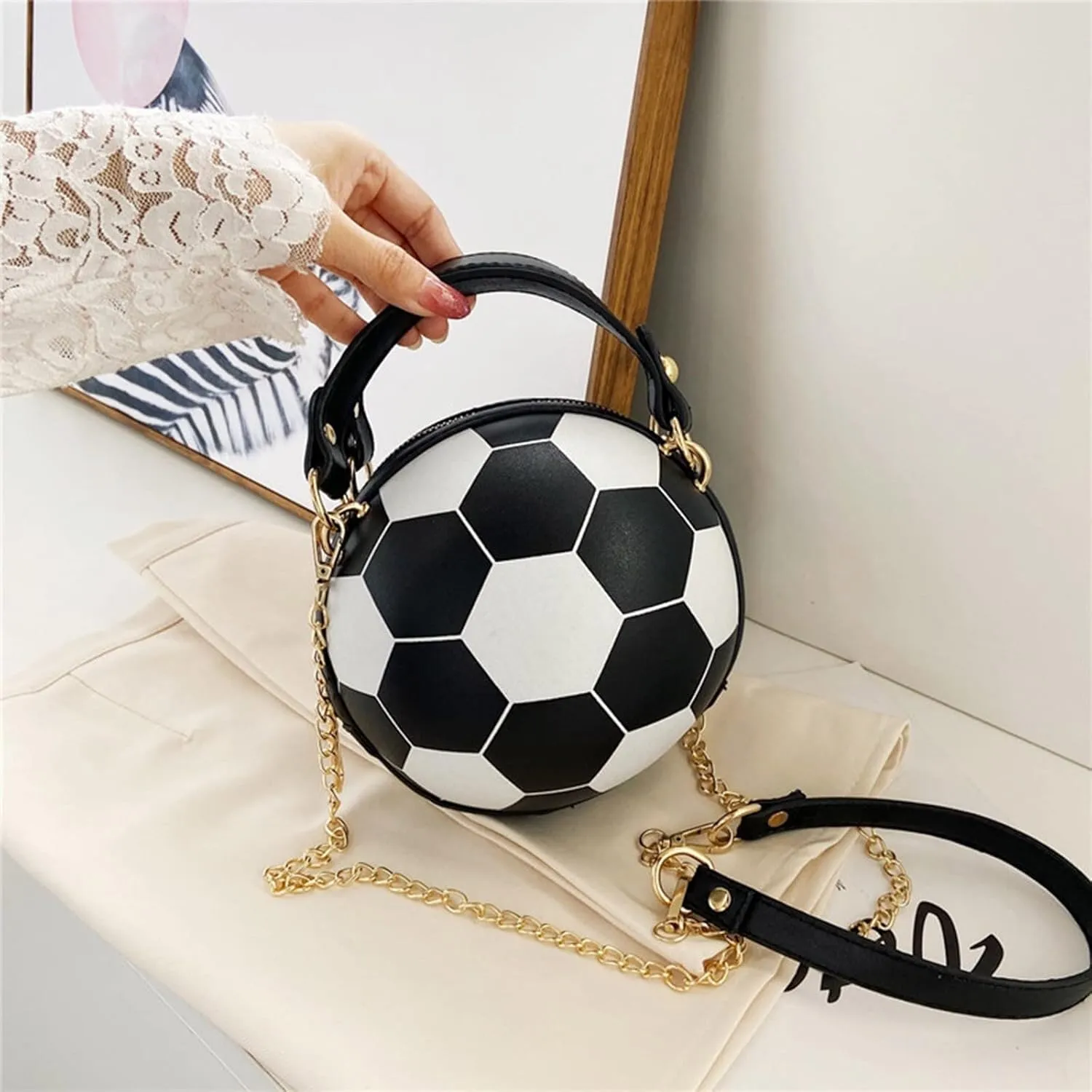Purses for Women Women's Bag Fashionable Football Bag Versatile Shoulder Messenger