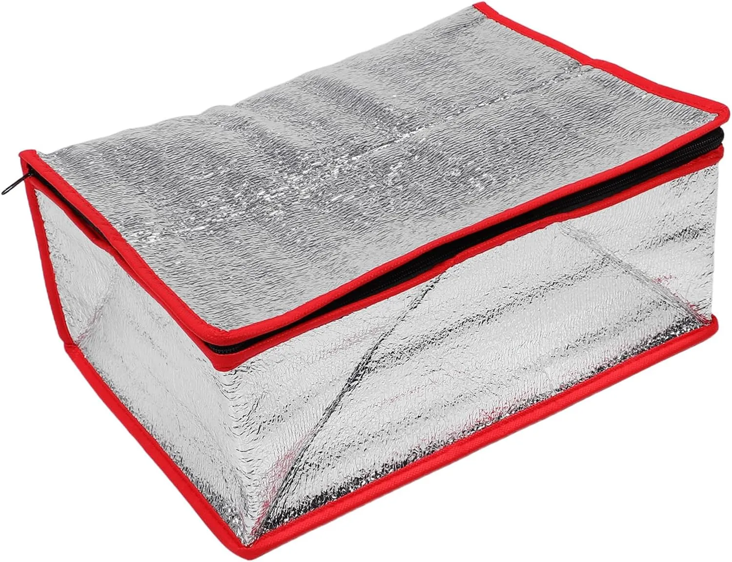 Reusable Insulated Shipping Box Liner Aluminum Seafood Packaging Pouch Foldable Thermal Fresh Food Protection Pouch for Takeaway 36 * 26 * 15cm