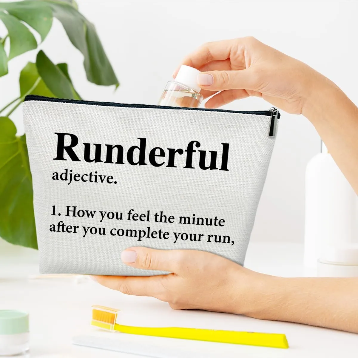 Running Gifts Makeup Bag, Gifts for Women, Marathon Runners, Sports Accessories and Stuff, Runderful Definition Cosmetic Bags for Purse