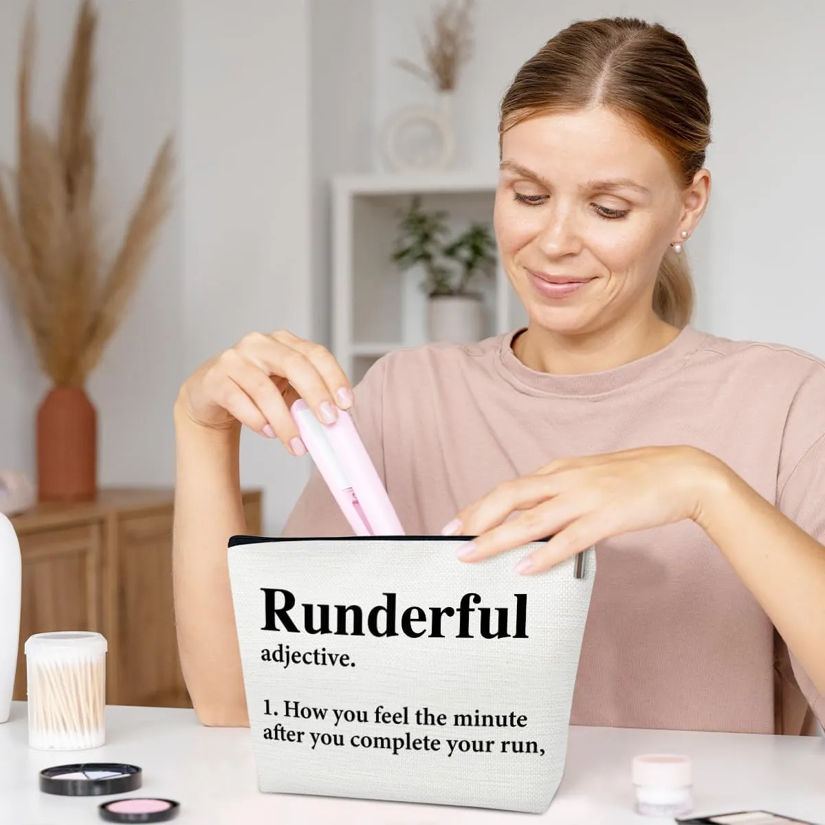 Running Gifts Makeup Bag, Gifts for Women, Marathon Runners, Sports Accessories and Stuff, Runderful Definition Cosmetic Bags for Purse