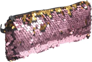 Sequin Makeup Bag Travel Makeup Bag for Women Travel Cosmetic Pouch Glitter Organizer Women Girls Portable Sequin Storage Bag Zipper Toiletries Accessories