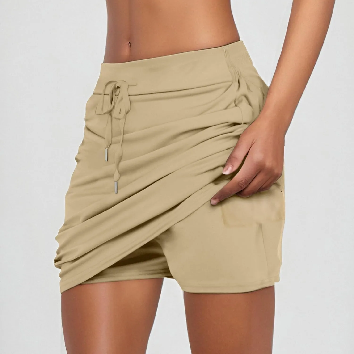 Tennis Skirts for Women Short Athletic Drawstring Skorts Built in Shorts with Pockets Sports Skirt Thanksgiving