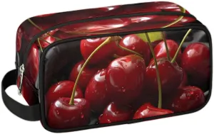 Travel Toiletry Bag for Women Men Fresh Cherries Hanging Cosmetic Bag Waterproof Makeup Bag for Shaving Makeup Toothbrush & Travel Essentials