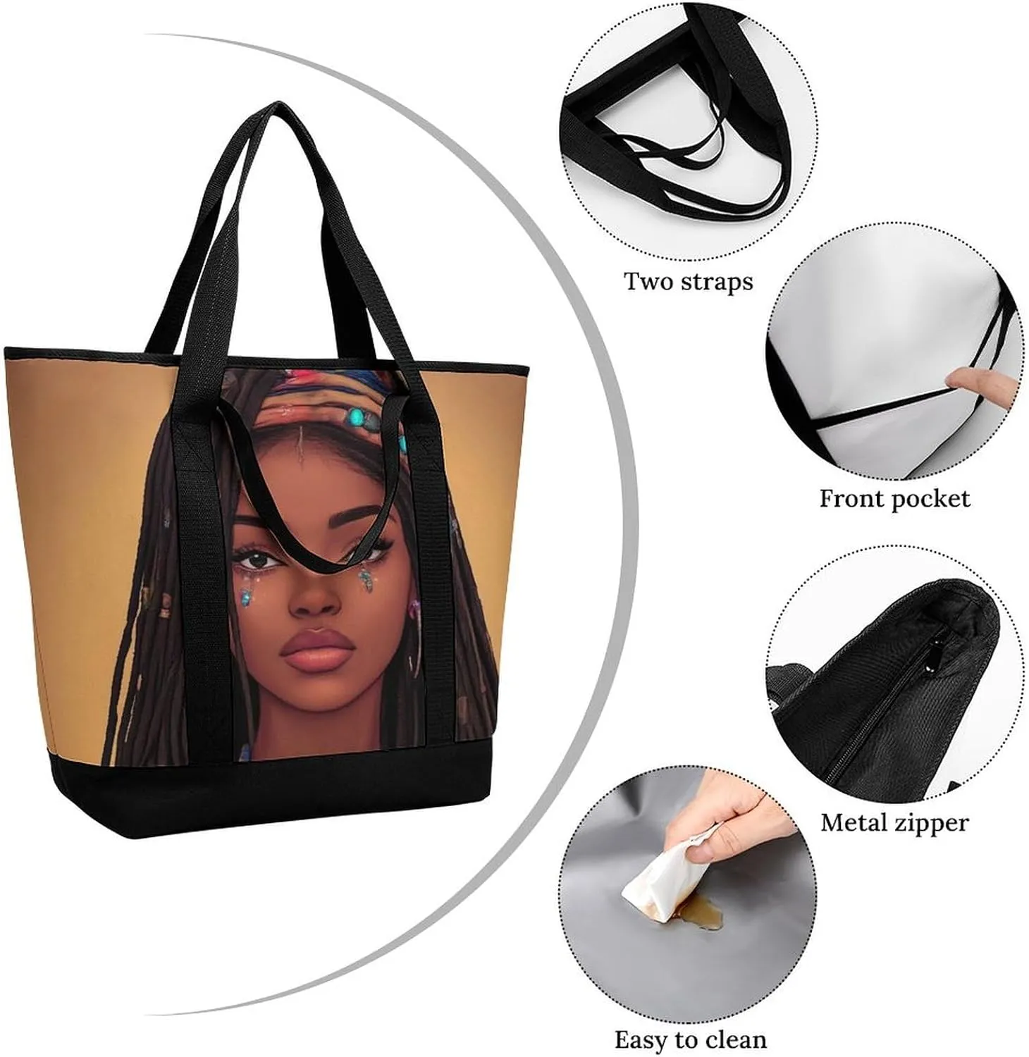 Trendy Commuter Tote Bag Large Insulated Shopping Bag For Travel