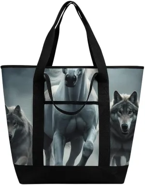 Trendy Commuter Tote Bag Large Insulated Shopping Bag For Travel