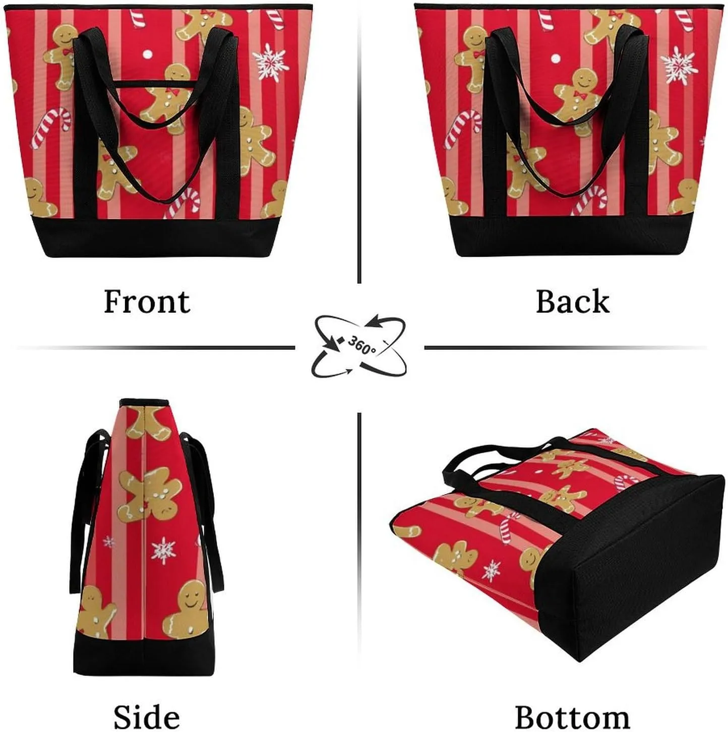 Trendy Commuter Tote Bag Large Insulated Shopping Bag For Travel