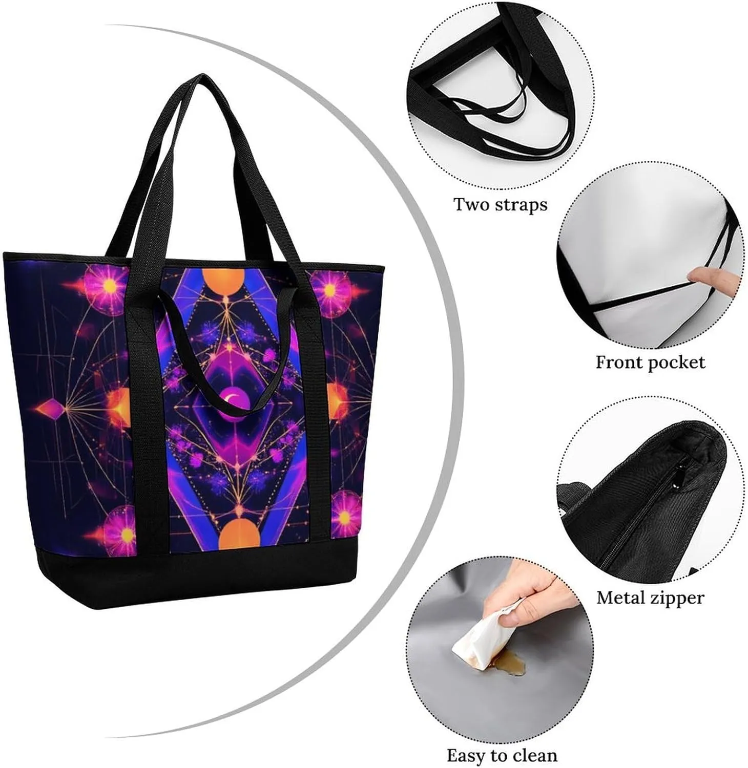 Trendy Commuter Tote Bag Large Insulated Shopping Bag For Travel