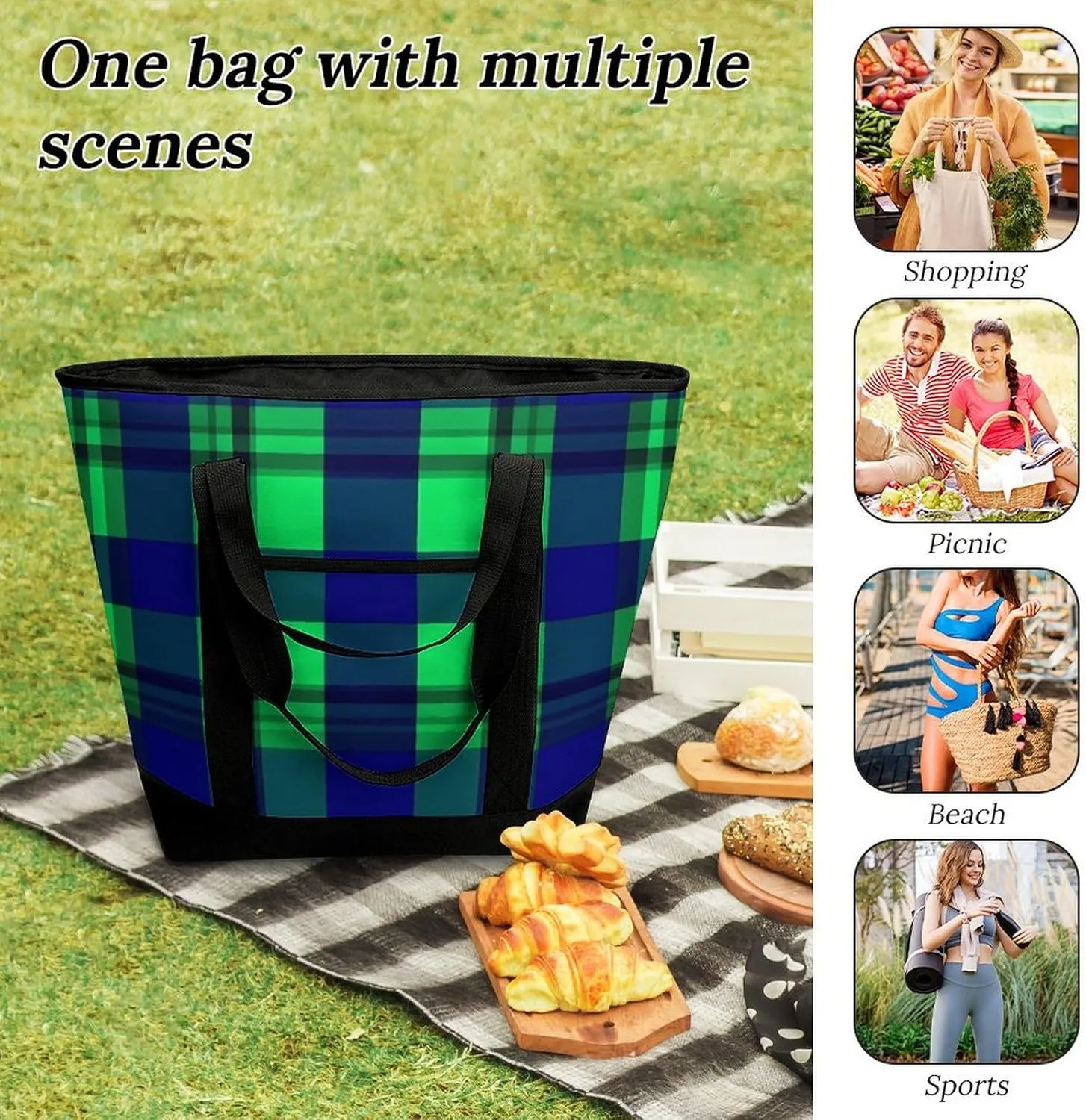 Trendy Commuter Tote Bag Large Insulated Shopping Bag For Travel