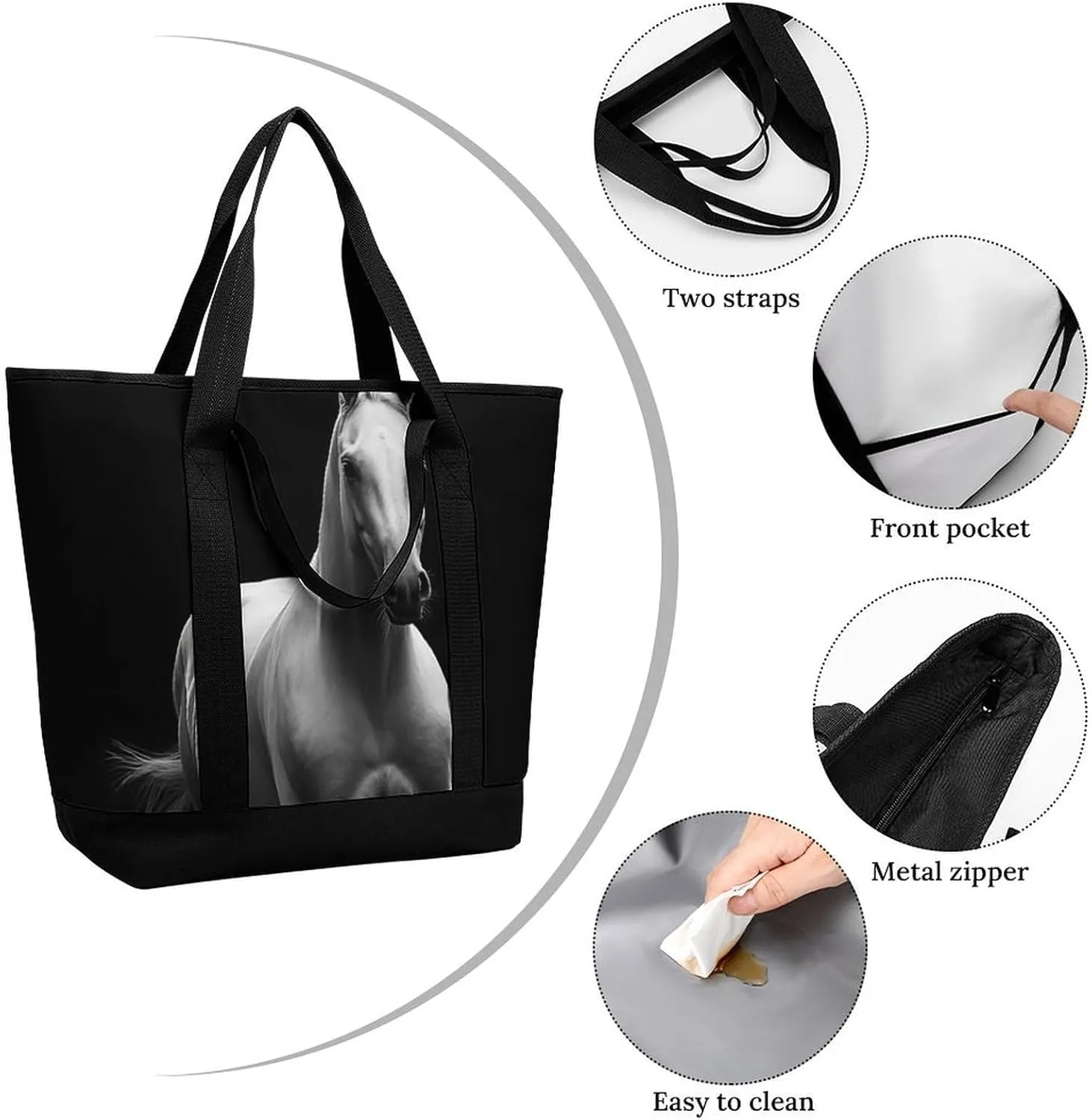 Trendy Commuter Tote Bag Large Insulated Shopping Bag For Travel