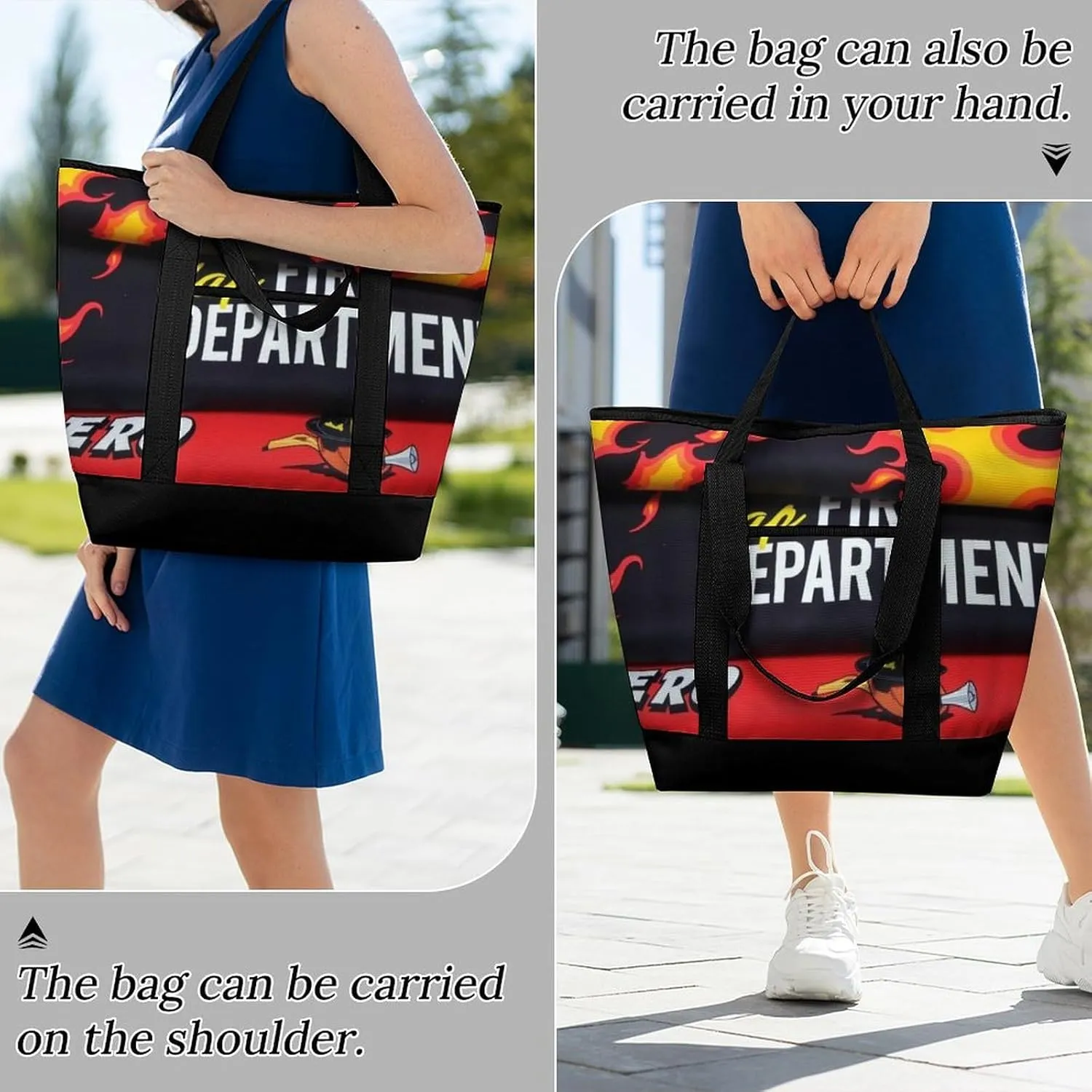 Trendy Commuter Tote Bag Large Insulated Shopping Bag For Travel