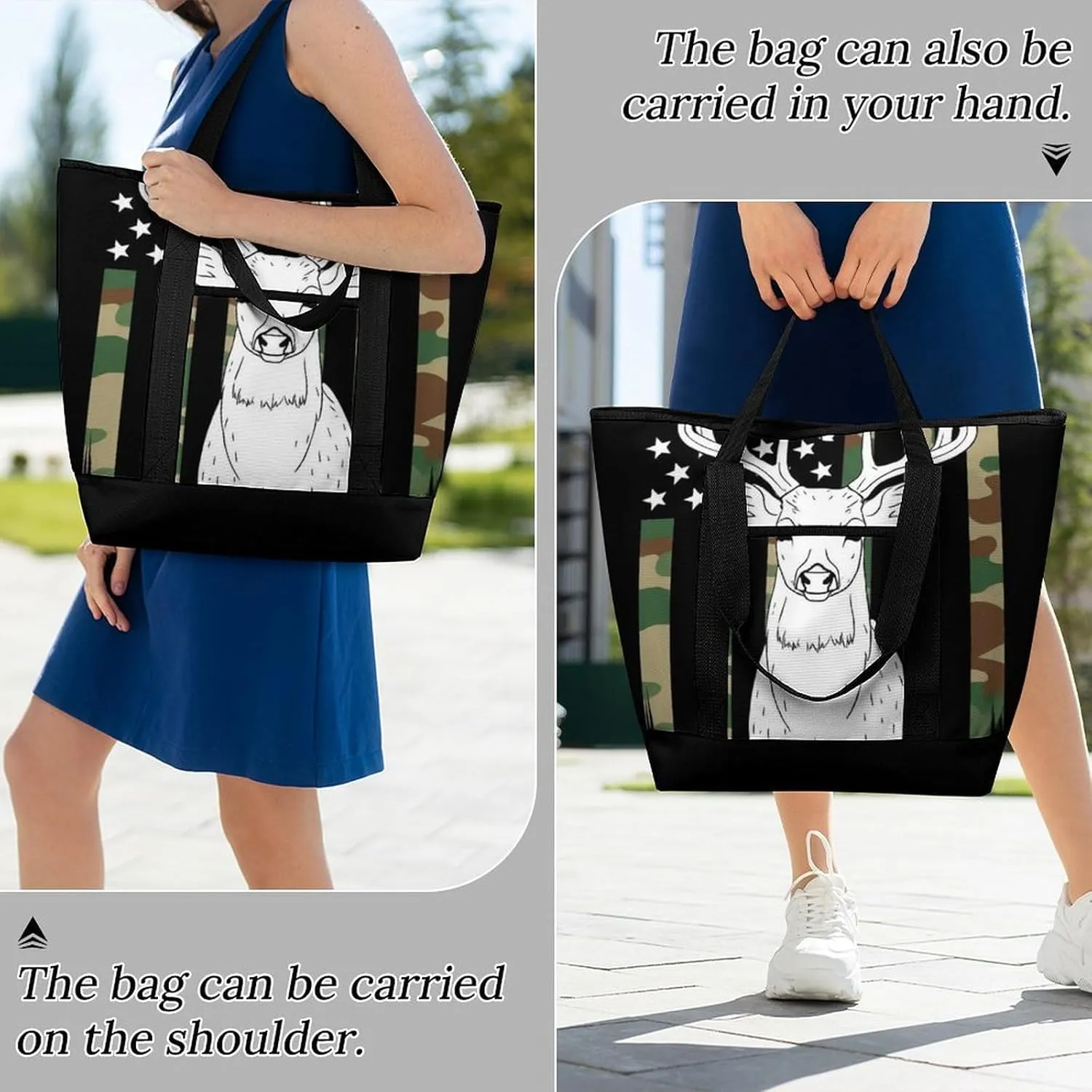Trendy Commuter Tote Bag Large Insulated Shopping Bag For Travel