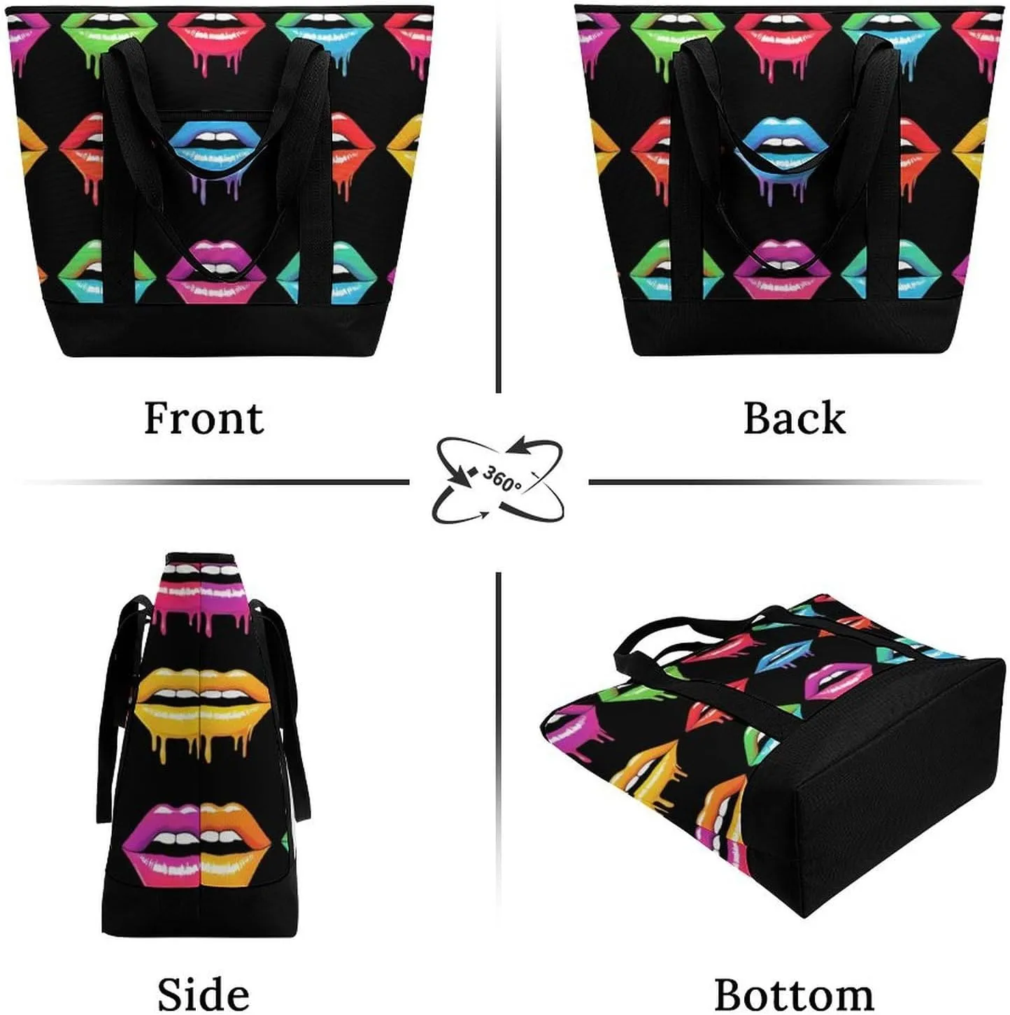 Trendy Commuter Tote Bag Large Insulated Shopping Bag For Travel