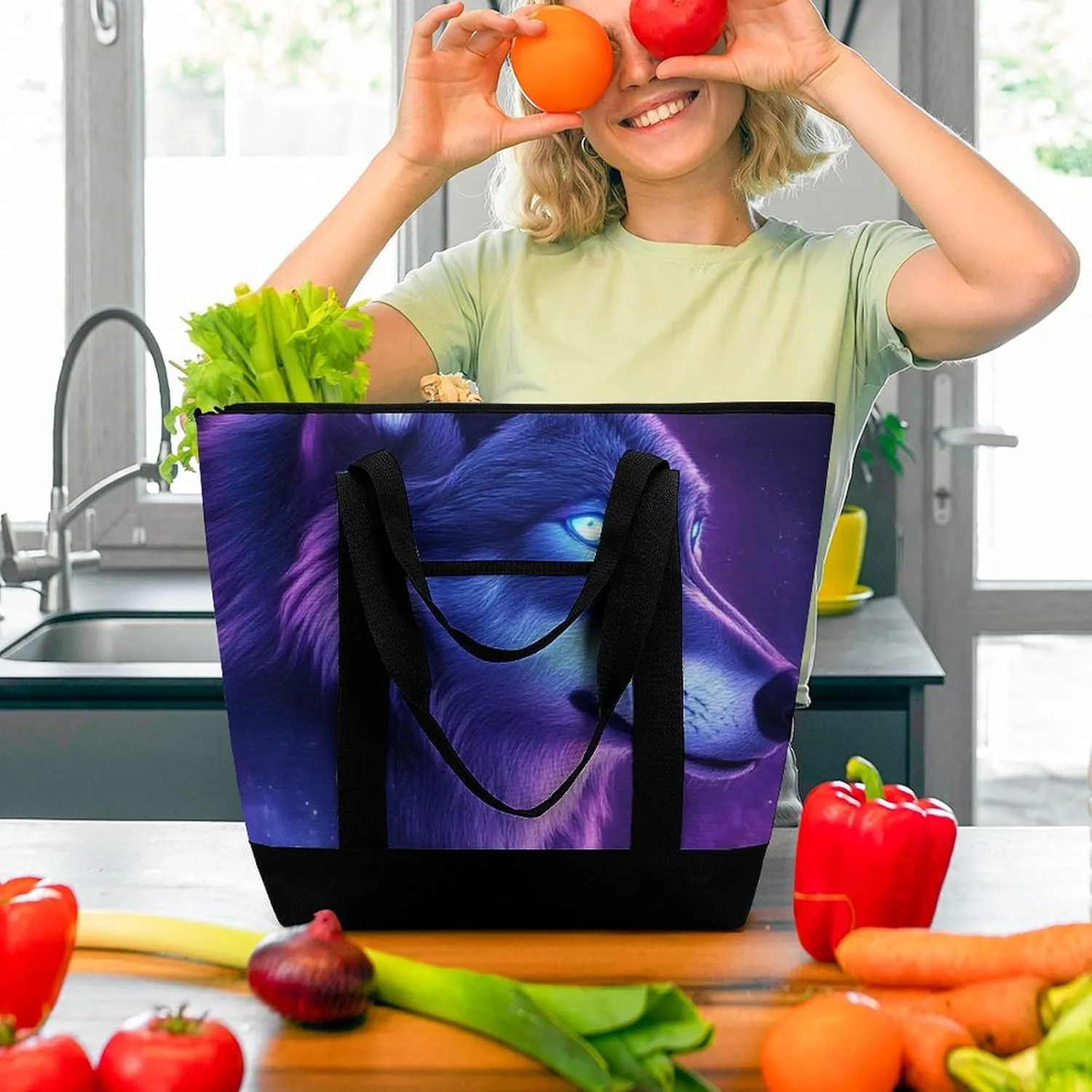 Trendy Commuter Tote Bag Large Insulated Shopping Bag For Travel