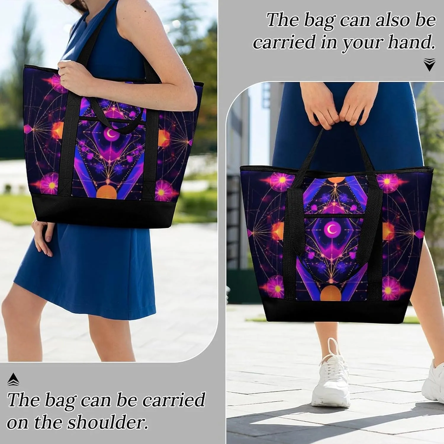 Trendy Commuter Tote Bag Large Insulated Shopping Bag For Travel