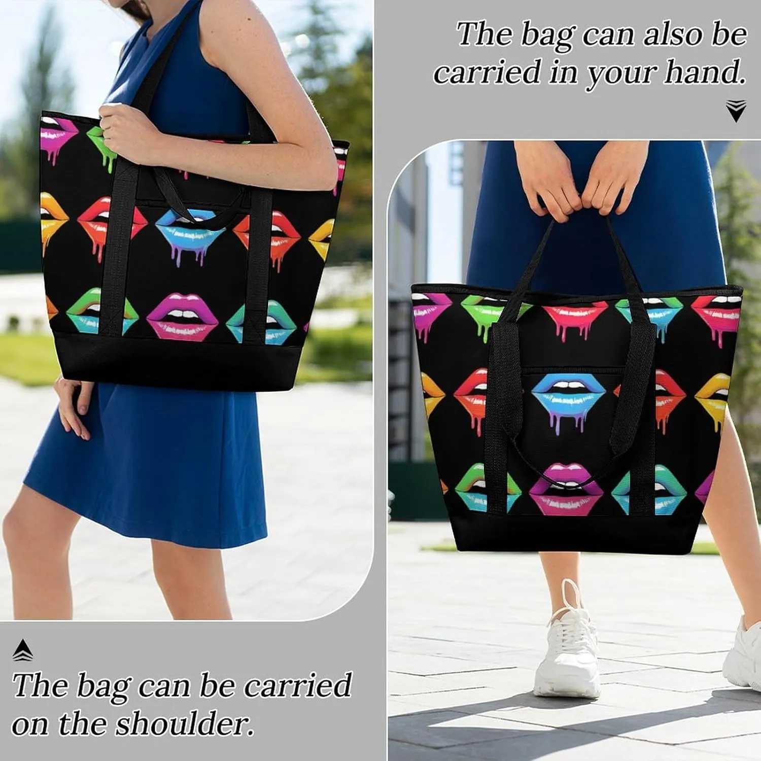 Trendy Commuter Tote Bag Large Insulated Shopping Bag For Travel