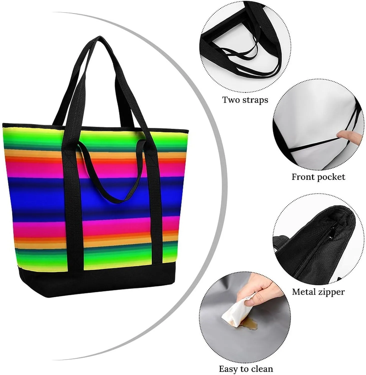 Trendy Commuter Tote Bag Large Insulated Shopping Bag For Travel