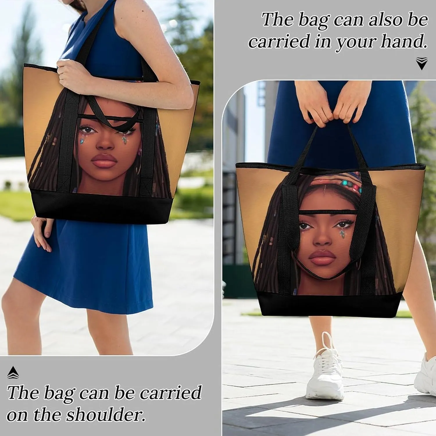 Trendy Commuter Tote Bag Large Insulated Shopping Bag For Travel