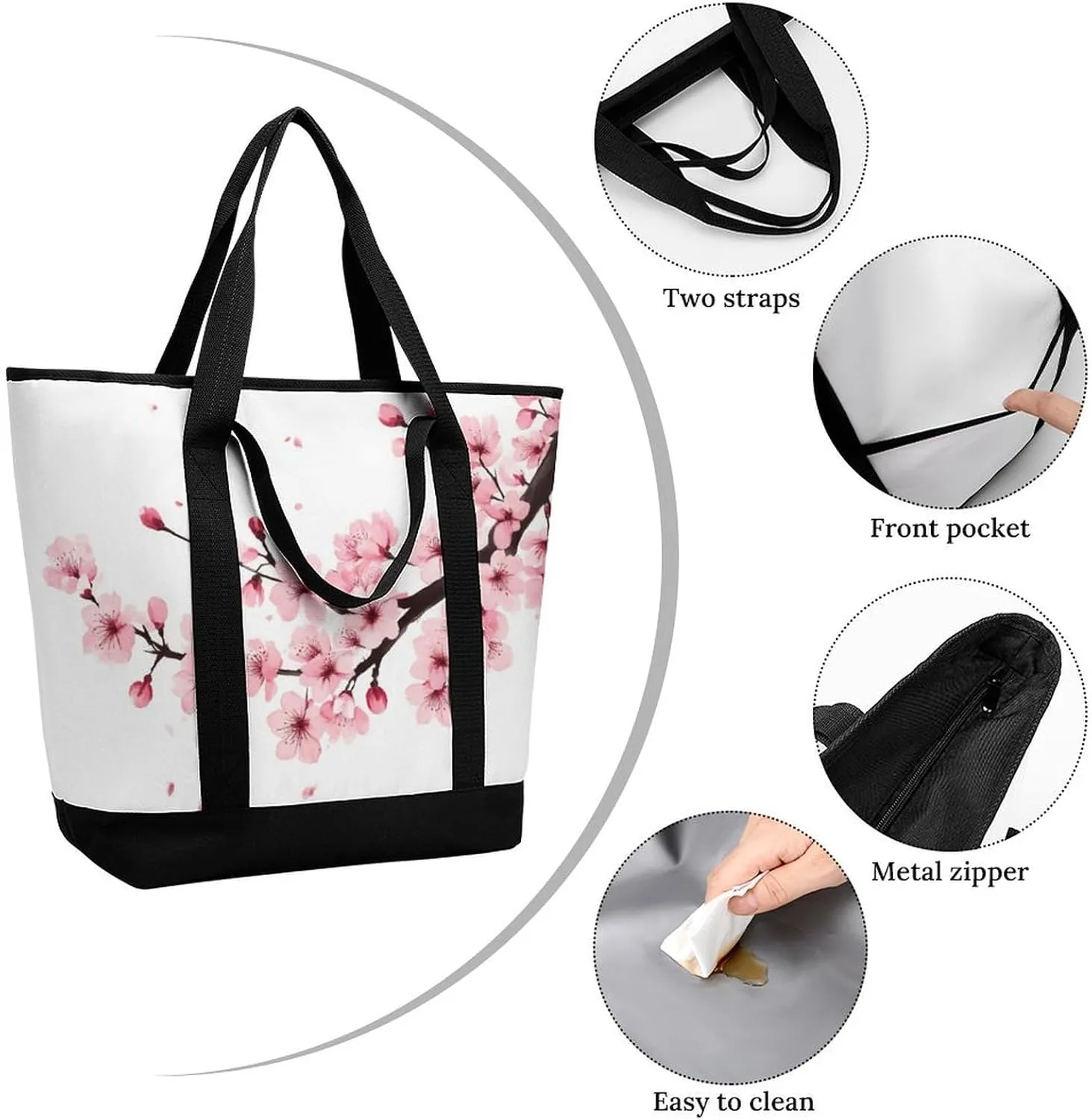 Trendy Commuter Tote Bag Large Insulated Shopping Bag For Travel