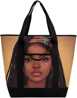 Trendy Commuter Tote Bag Large Insulated Shopping Bag For Travel