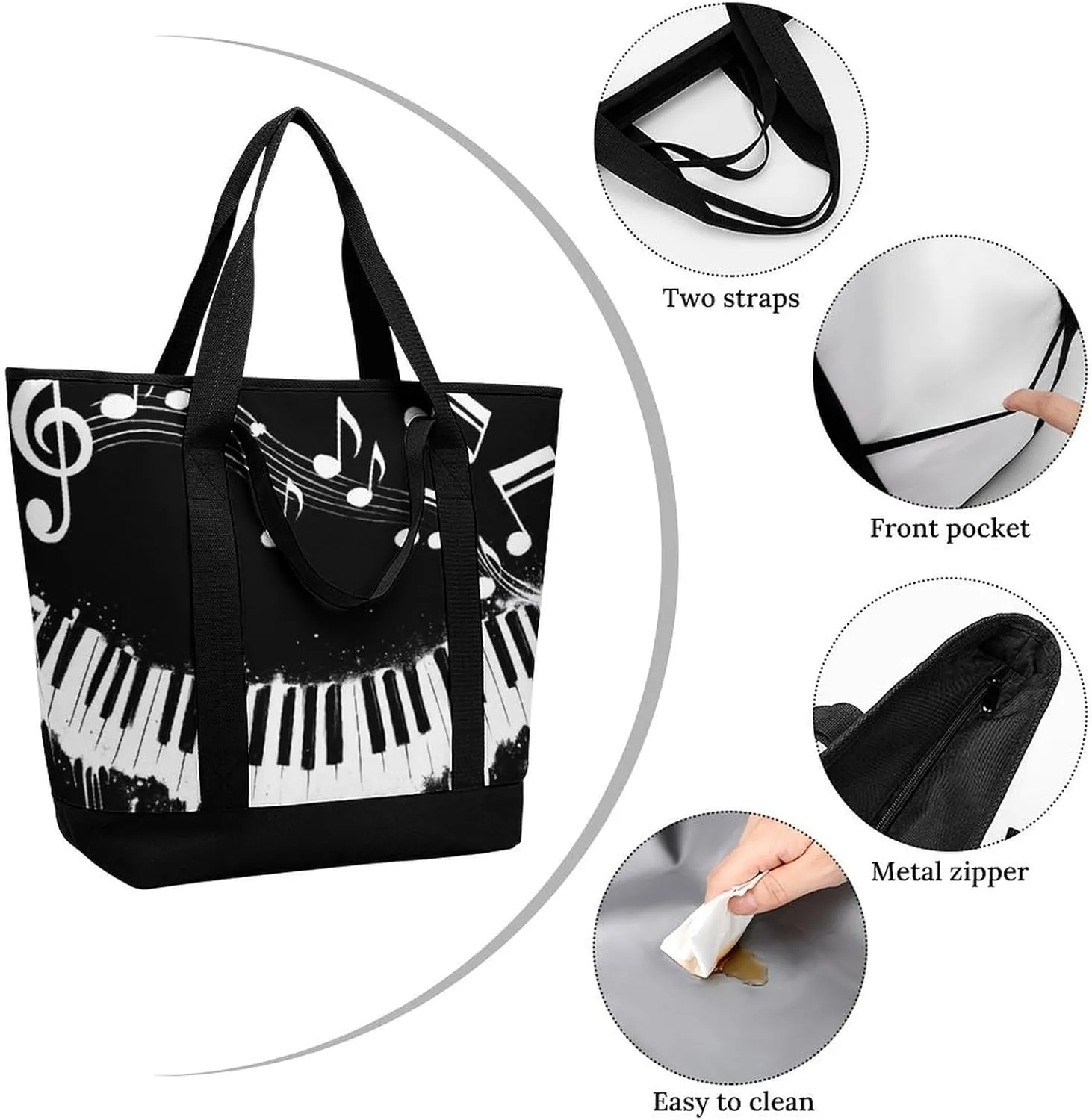 Trendy Commuter Tote Bag Large Insulated Shopping Bag For Travel