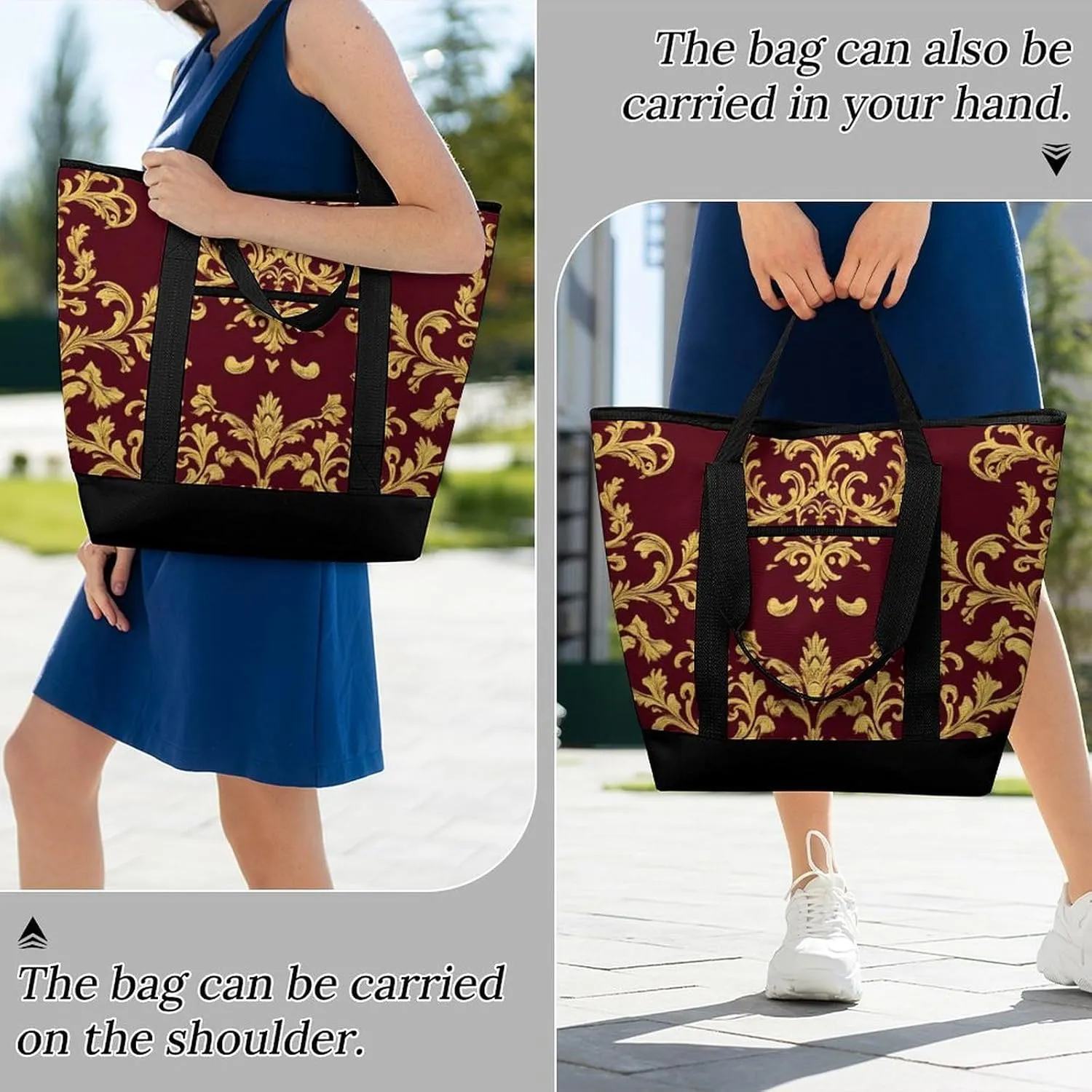 Trendy Commuter Tote Bag Large Insulated Shopping Bag For Travel