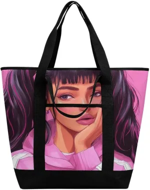 Trendy Commuter Tote Bag Large Insulated Shopping Bag For Travel