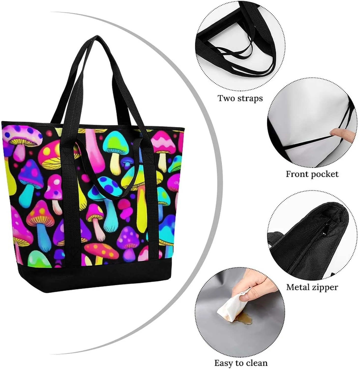 Trendy Commuter Tote Bag Large Insulated Shopping Bag For Travel