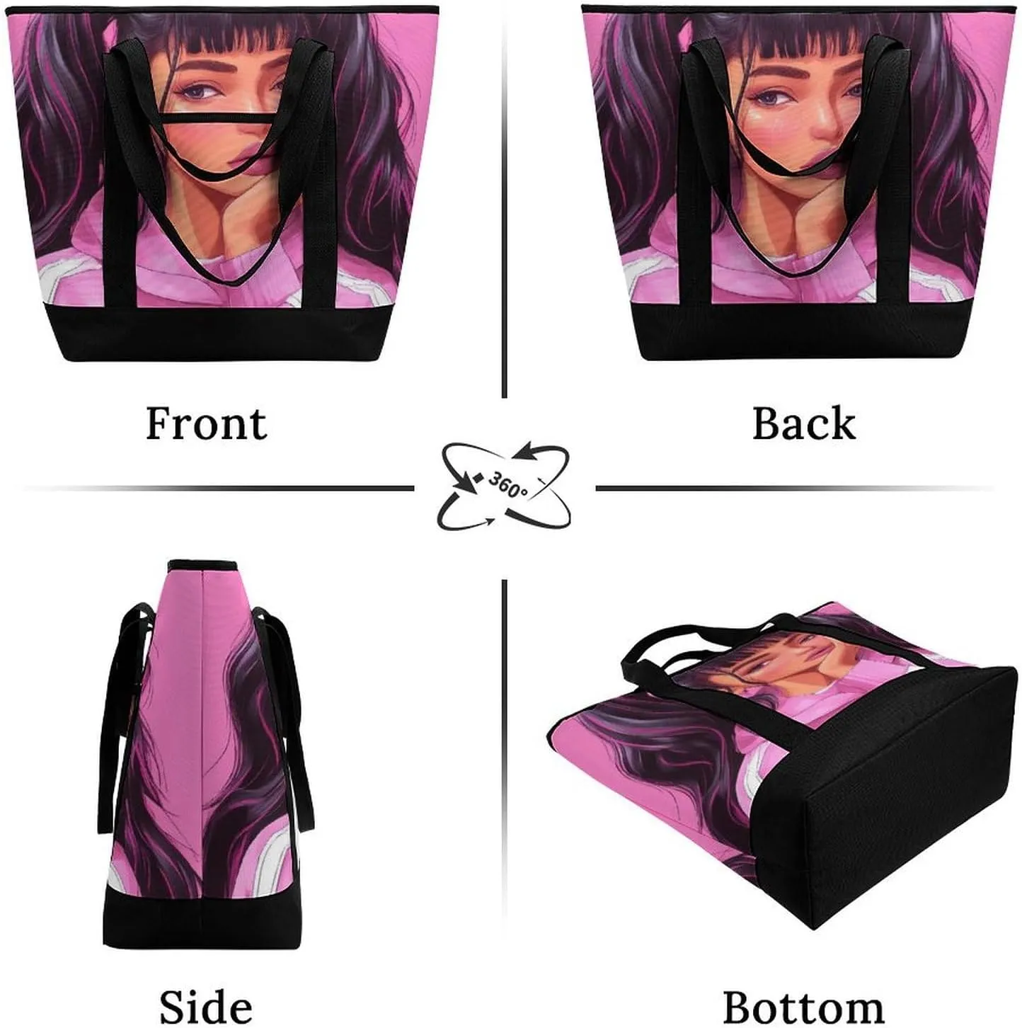 Trendy Commuter Tote Bag Large Insulated Shopping Bag For Travel