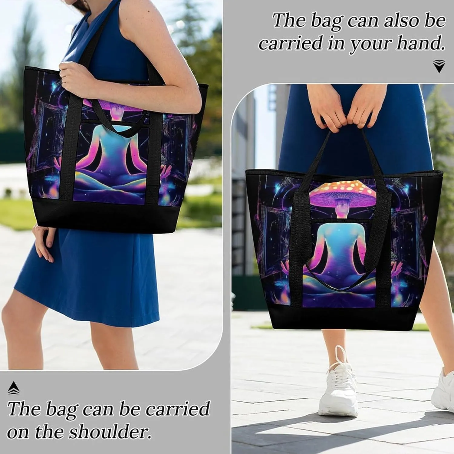Trendy Commuter Tote Bag Large Insulated Shopping Bag For Travel