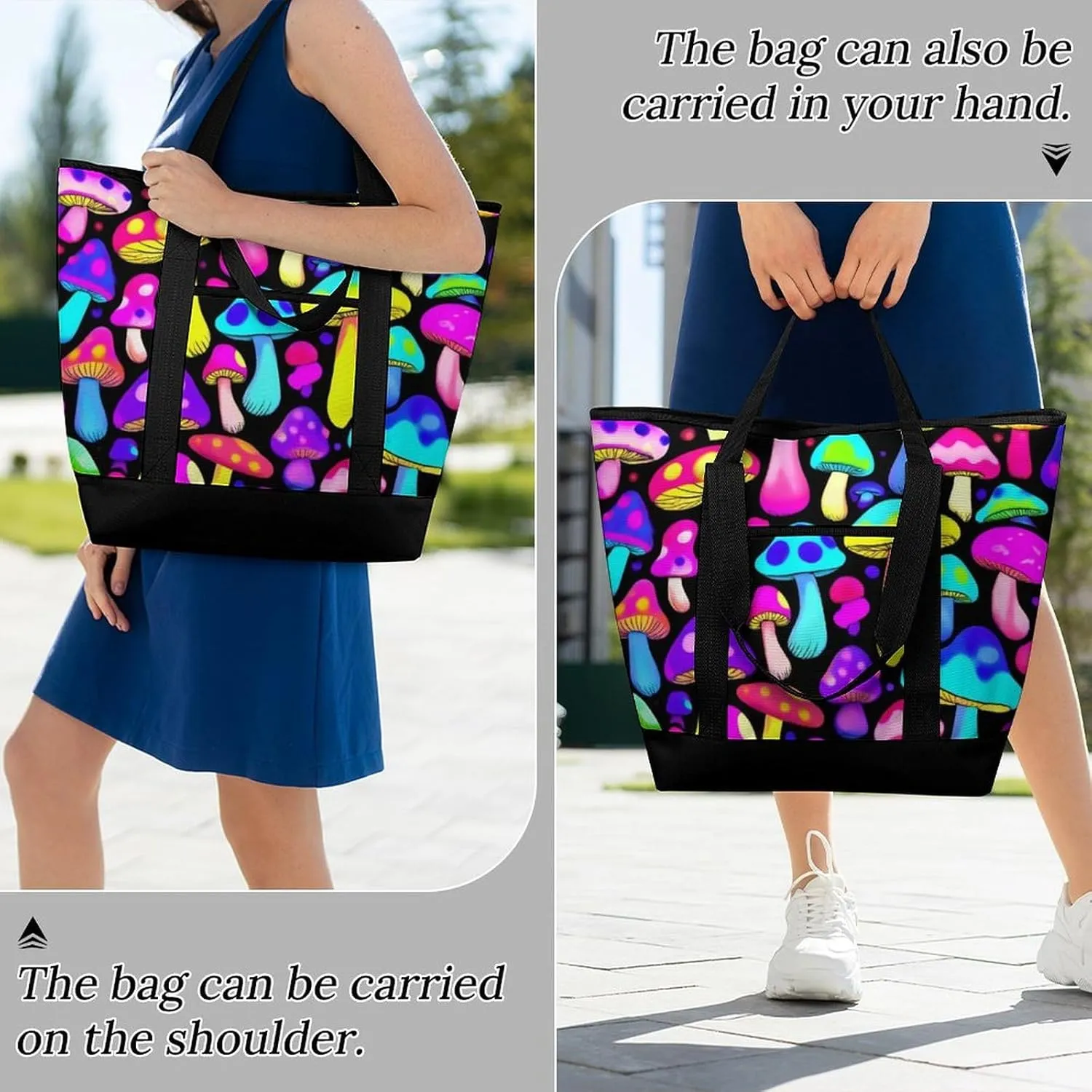 Trendy Commuter Tote Bag Large Insulated Shopping Bag For Travel