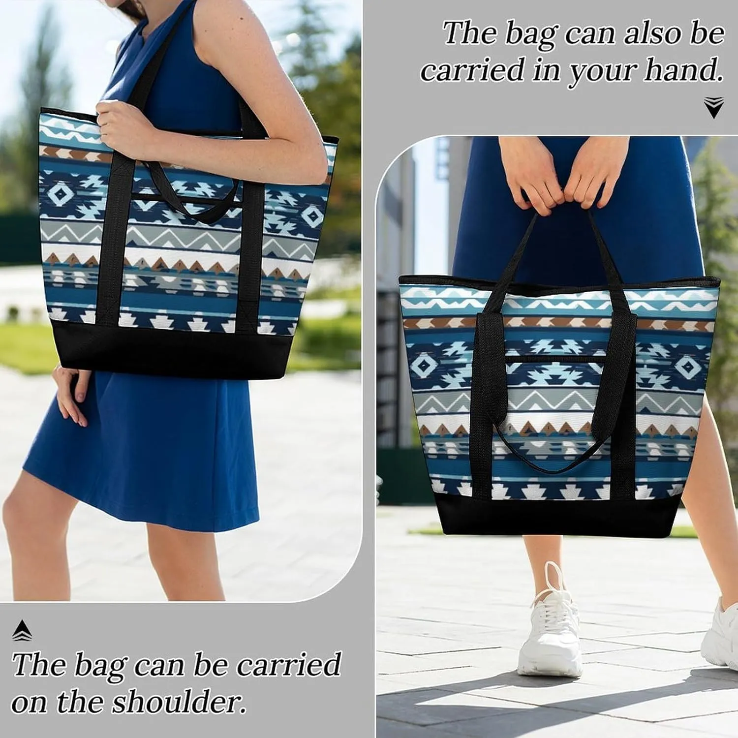 Trendy Commuter Tote Bag Large Insulated Shopping Bag For Travel
