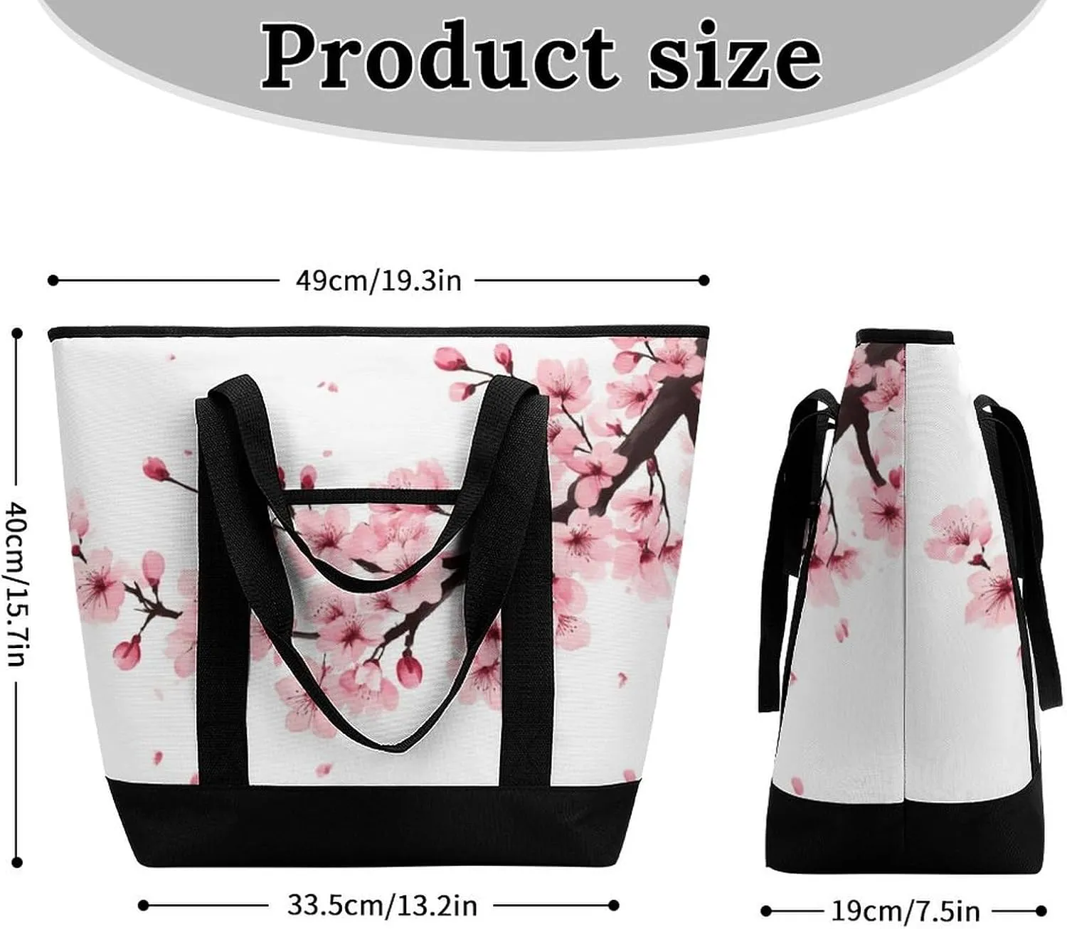 Trendy Commuter Tote Bag Large Insulated Shopping Bag For Travel