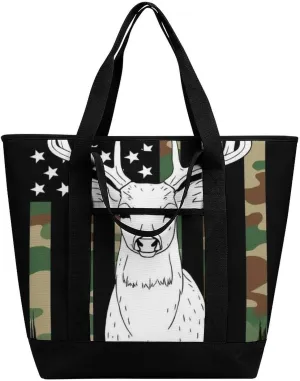 Trendy Commuter Tote Bag Large Insulated Shopping Bag For Travel